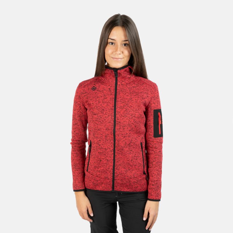 WOMAN'S LUCANIA JACKET WITH HOOD RED